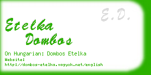 etelka dombos business card